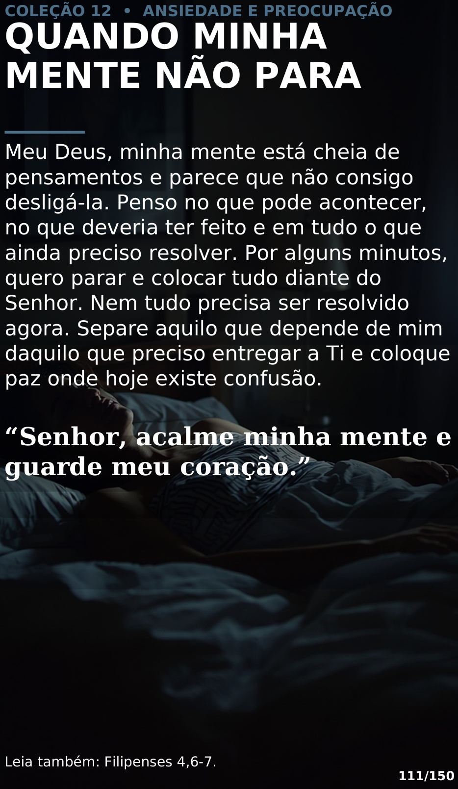 Cartão Quando Minha Mente Não Para